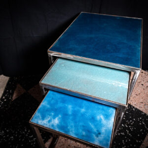 tables gigognes en lave émaillée